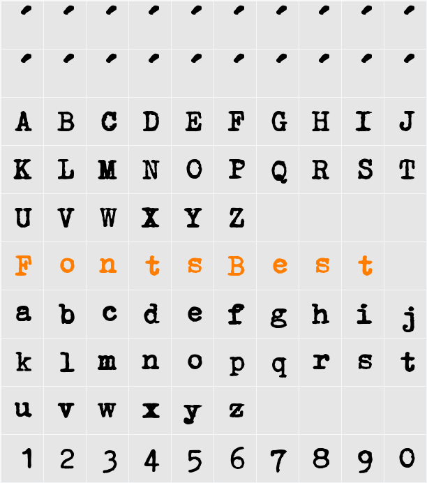 Erika Ormig Character Map