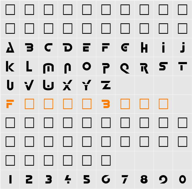 LinkerSwash Character Map