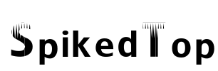 SpikedTop Font Image