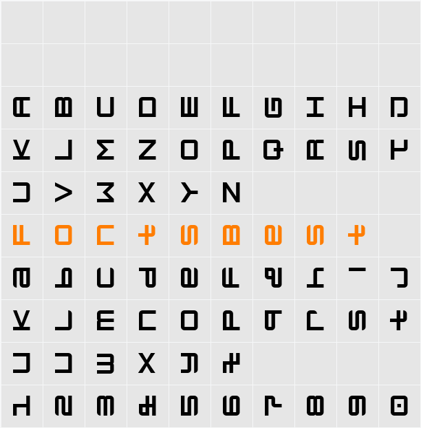 DomingoEF Character Map