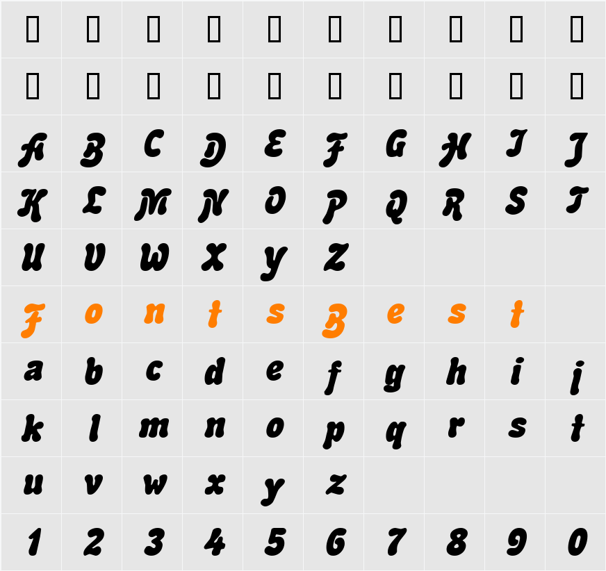 BubbleSoft Character Map