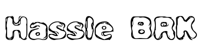 Hassle BRK Font Image