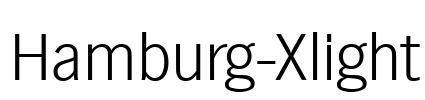 Hamburg-Xlight Font Image