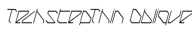 TechstepThin Oblique Font Image