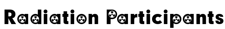 Radiation Participants Font Image