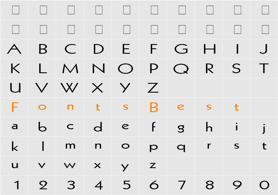Geo 112 Extended Character Map