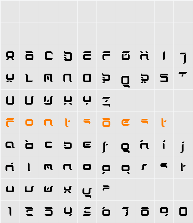DorisOrange Character Map