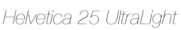 Helvetica 25 UltraLight