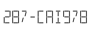 287-CAI978 Font Image