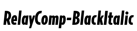 RelayComp-BlackItalic Font Image