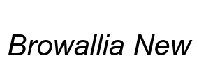 Browallia New Font Image