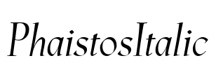 PhaistosItalic Font Image