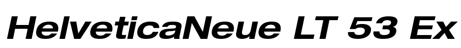 HelveticaNeue LT 53 Ex Font Image