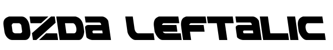 Ozda Leftalic Font Image