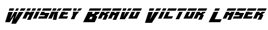 Whiskey Bravo Victor Laser Font Image