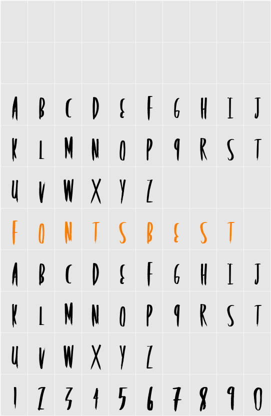 RockingPoster Character Map