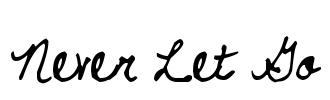 Never Let Go Font Image