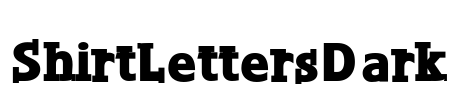 ShirtLettersDark Font Image
