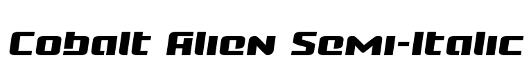 Cobalt Alien Semi-Italic