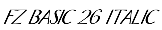 FZ BASIC 26 ITALIC Font Image