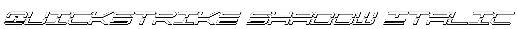 QuickStrike Shadow Italic Font Image