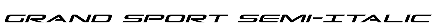 Grand Sport Semi-Italic