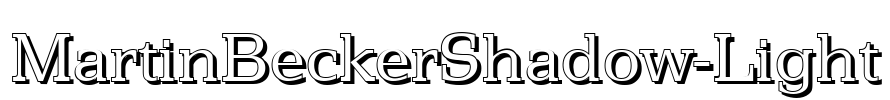 MartinBeckerShadow-Light Font Image