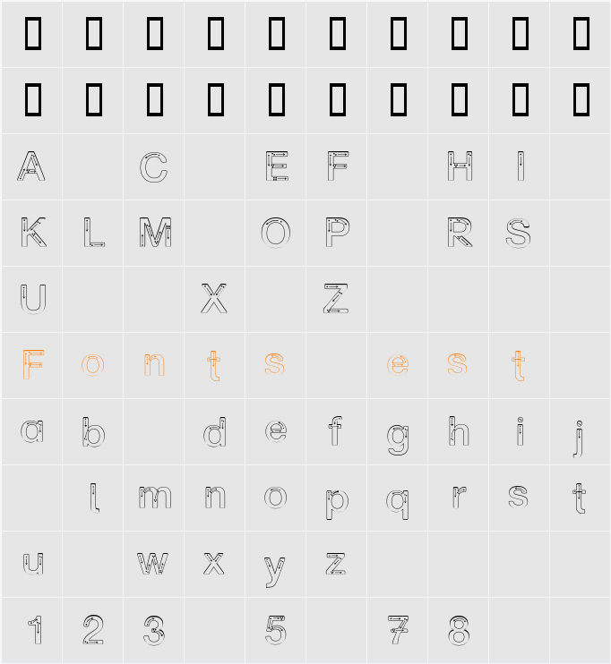 Nordspur Character Map