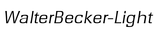 WalterBecker-Light Font Image