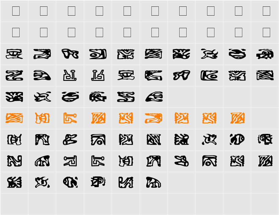 ST Bajoran Ideogram Character Map