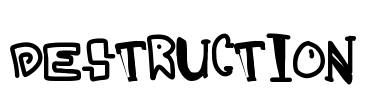 destruction Font Image
