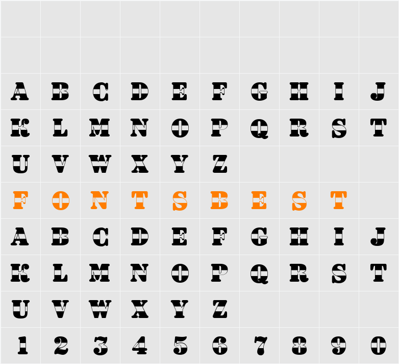 a_DodgerB&W Character Map