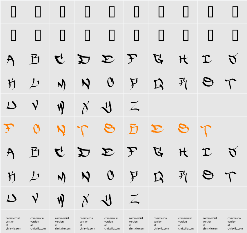 The FiveOneTwo Character Map