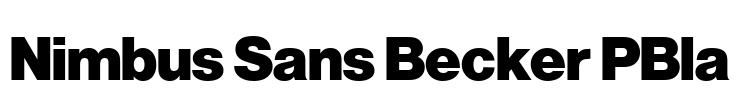 Nimbus Sans Becker PBla Font Image