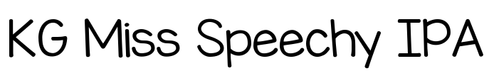 KG Miss Speechy IPA Font Image