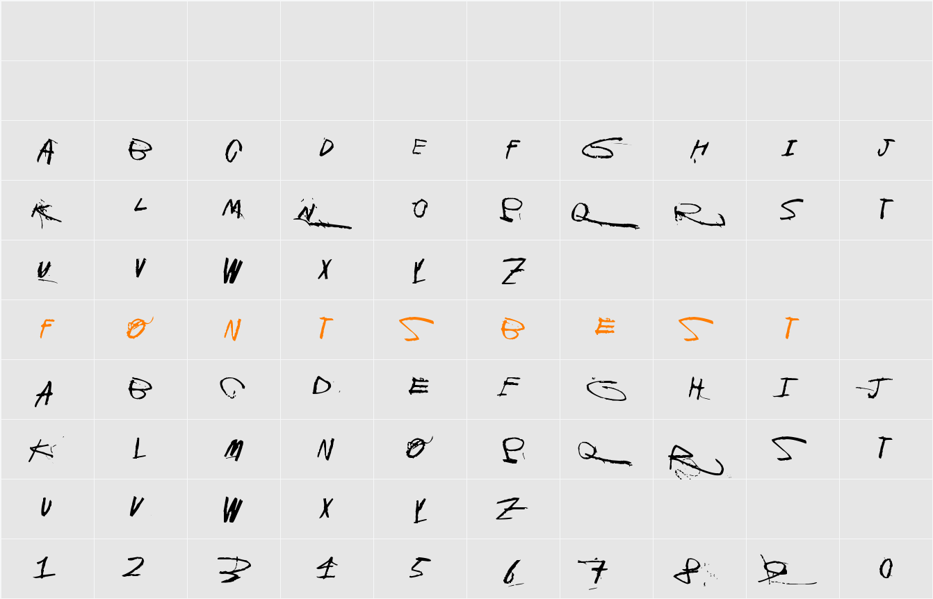 GalvanizeBurn Character Map