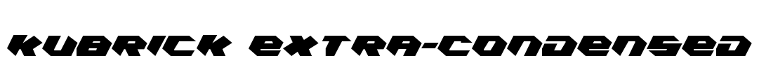 Kubrick Extra-Condensed Font Image