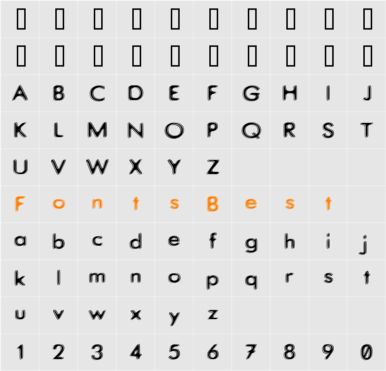 Upon Request Character Map