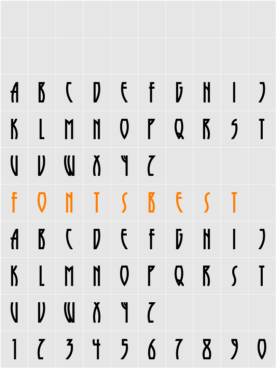 Runy Tunes Revisited NF Character Map