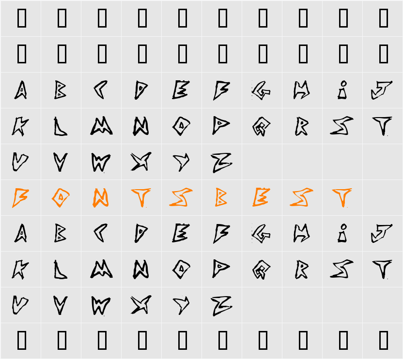 Jim’s Font Character Map