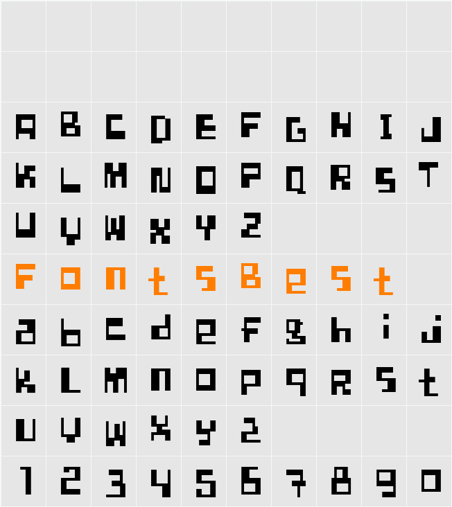 Quadrada Character Map