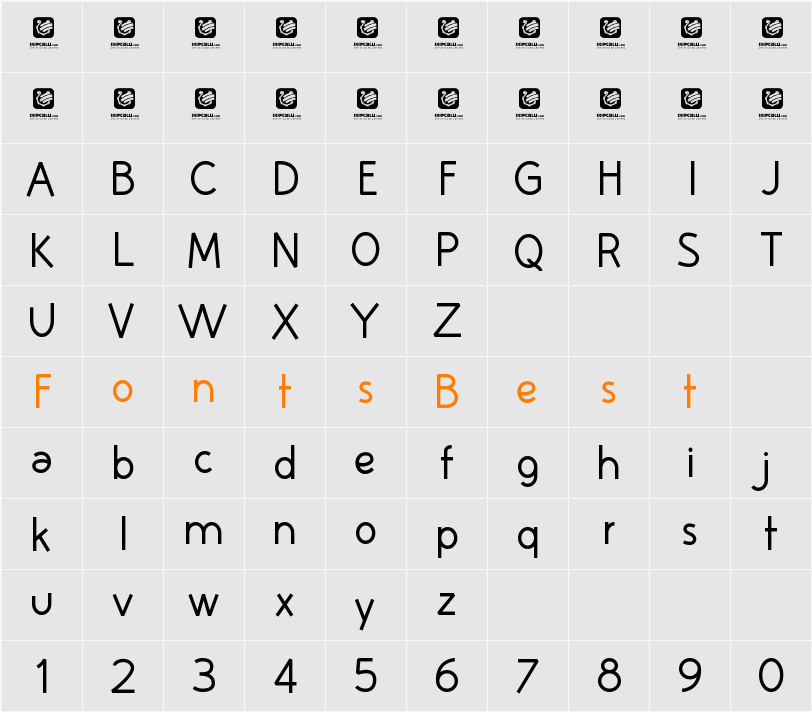 Huelic Character Map