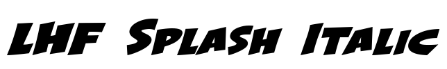 LHF Splash Italic Font Image