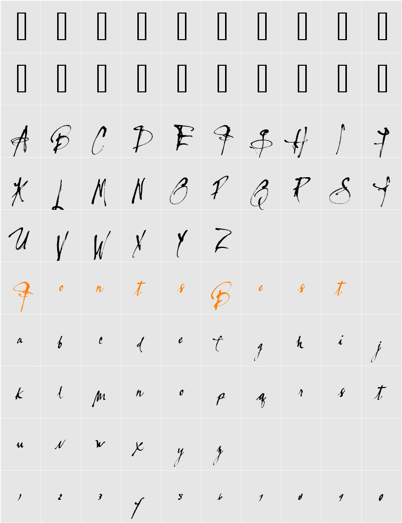 Lassigue Character Map