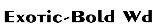 Exotic-Bold Wd Font Image