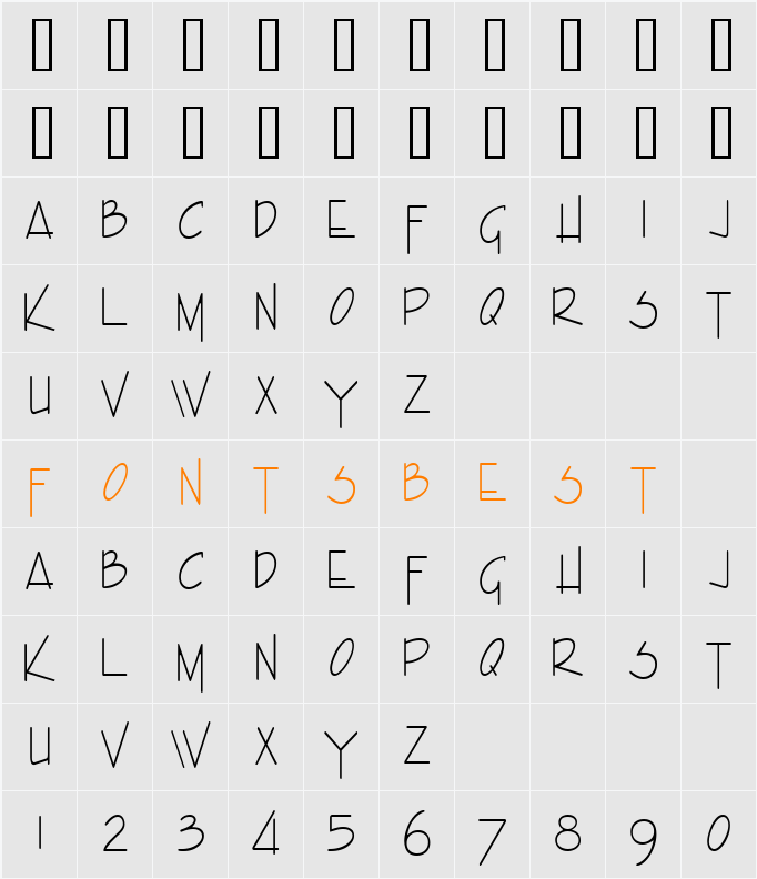 Enview Condensed Light Character Map