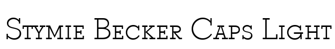 Stymie Becker Caps Light Font Image