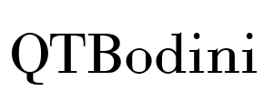 QTBodini Font Image