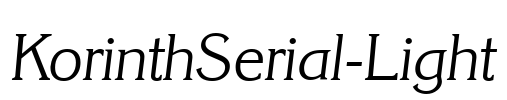 KorinthSerial-Light Font Image