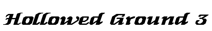 Hollowed Ground 3 Font Image